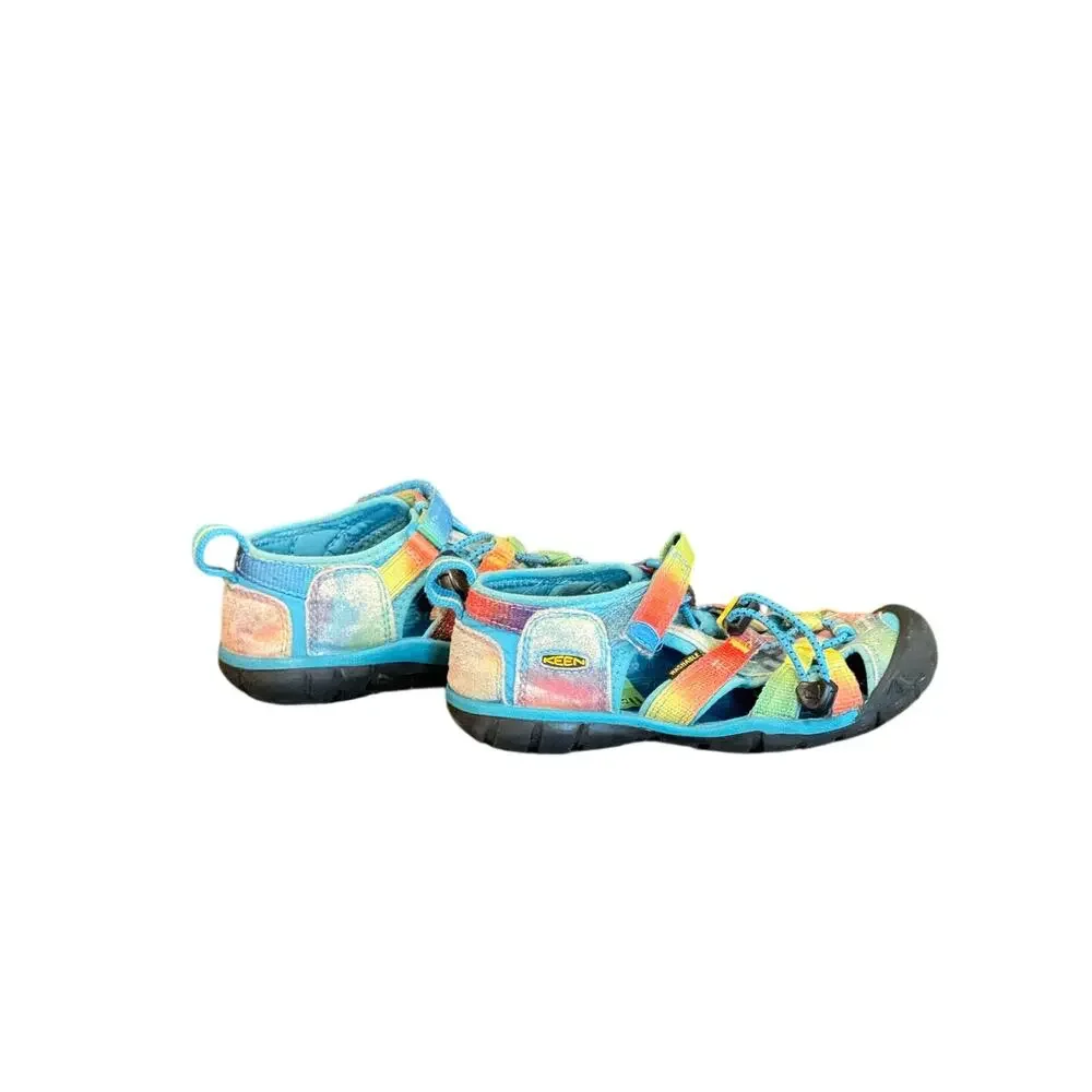 KEEN Kids Seacamp II CNX Waterproof Water Sandals Size 11 Kids‎ Vivid Tie-Dye